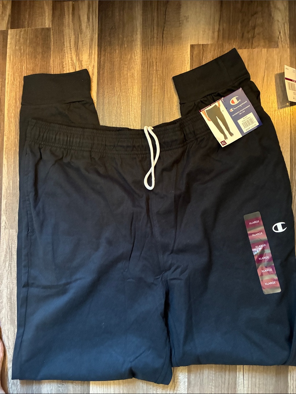 Champion Black Men's Jogger Sweatpants w/Pockets- 100% Cotton- Size XL- NWT - Picture 7 of 10